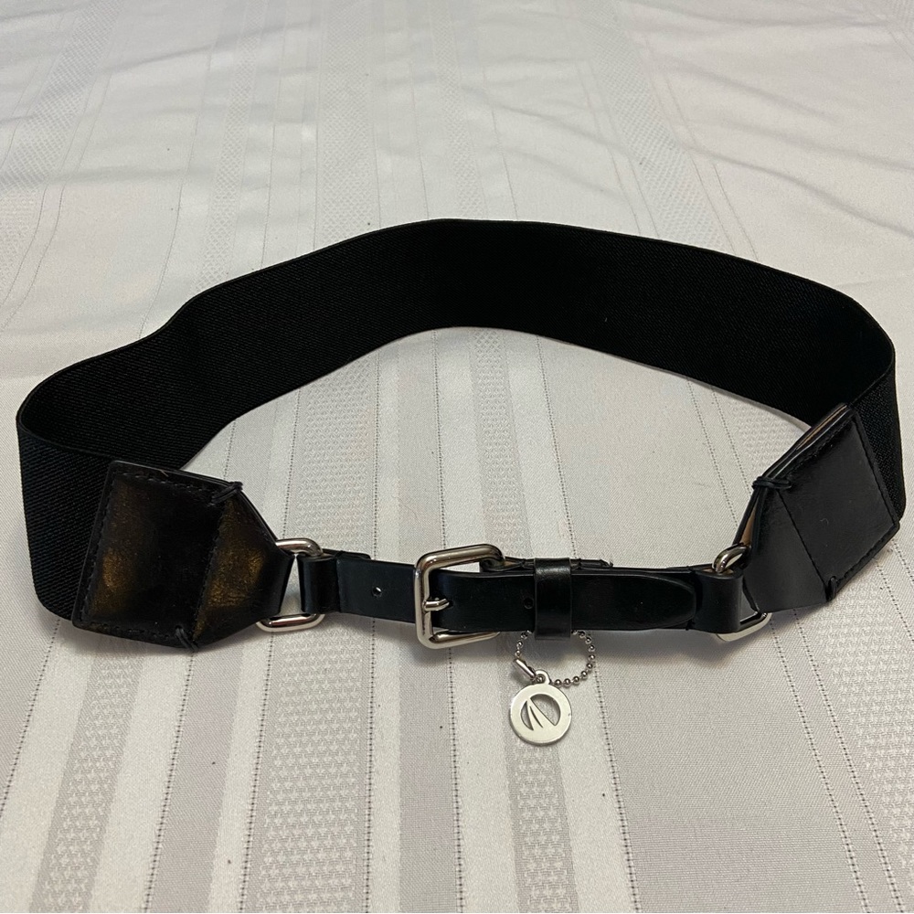 NAUTICA Black Wide Stretch Womens Belt - S/M - Excellent Used Condition!